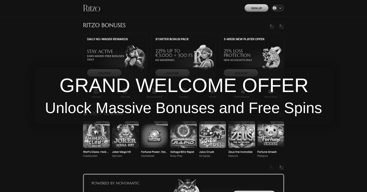 Ritzo Casino - Top Rated Casino Site with Welcome Bonus in Cyprus